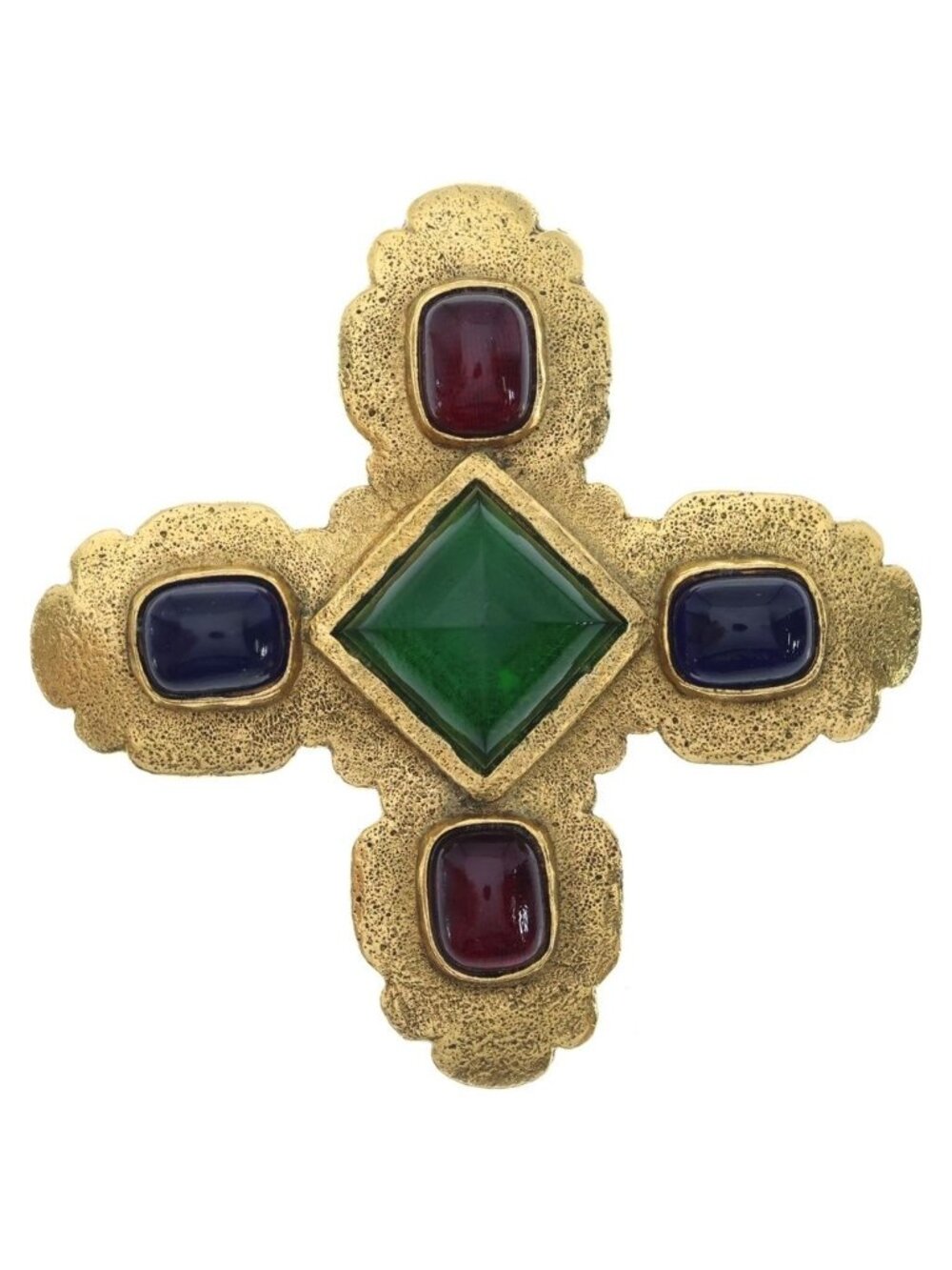Chanel Gripoix Pin Badge Brooch Gold